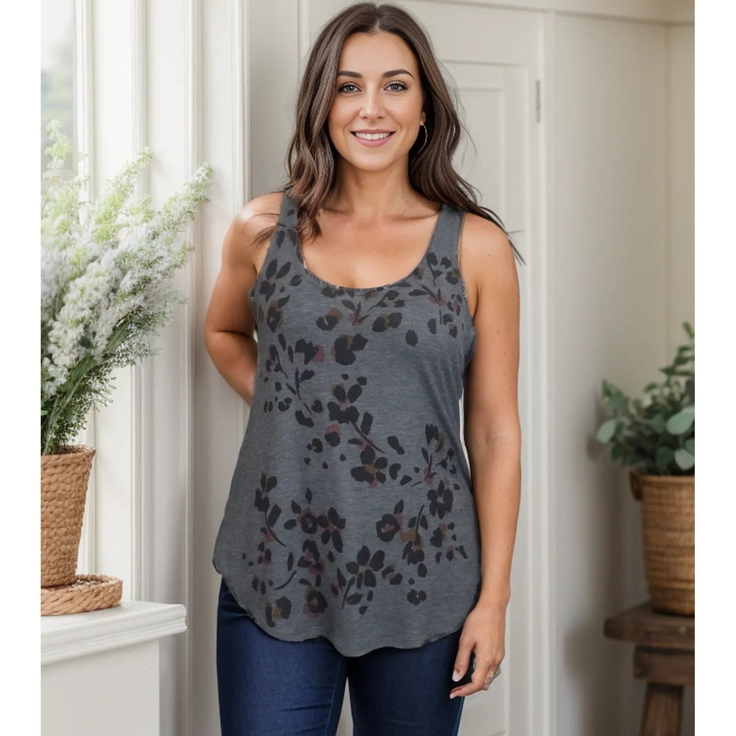 Floral Shadows - Tank Top