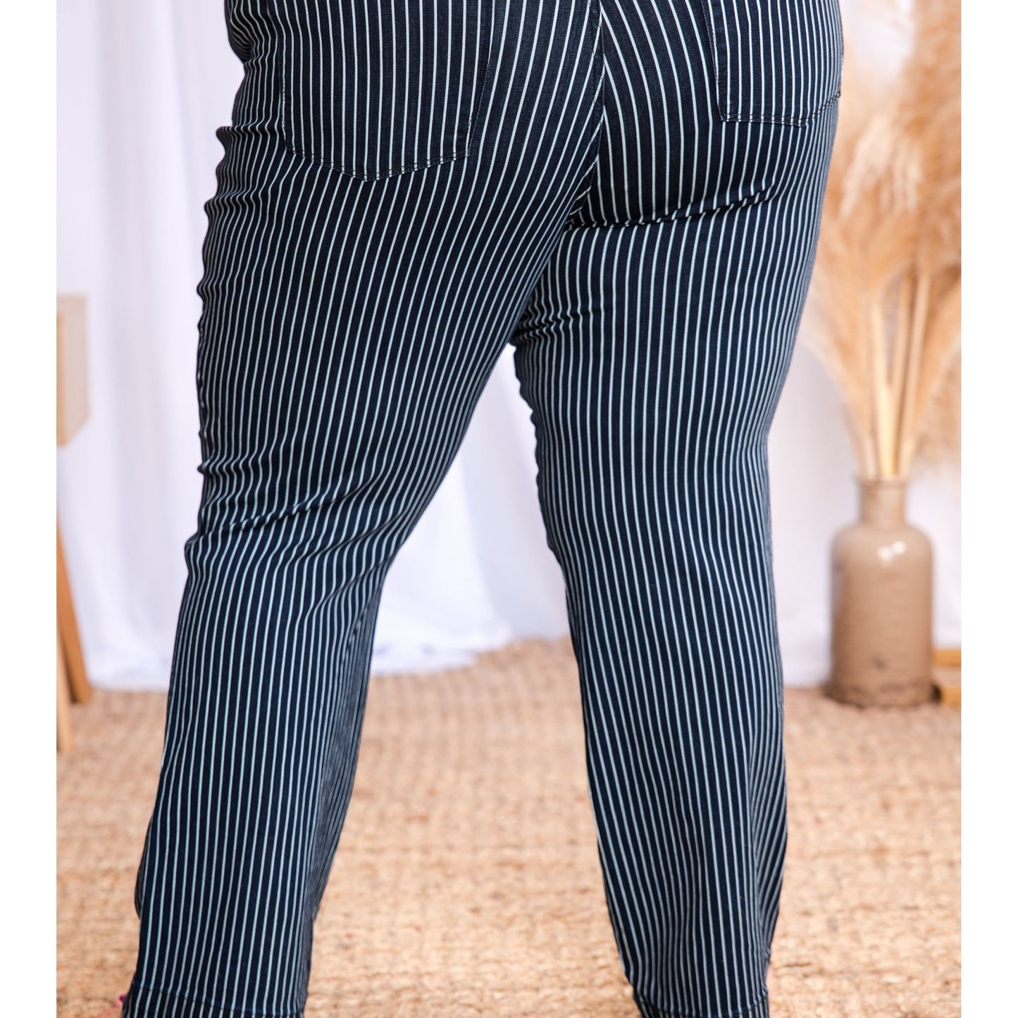 Pinstriped Diva - Tummy Control Judy Blues