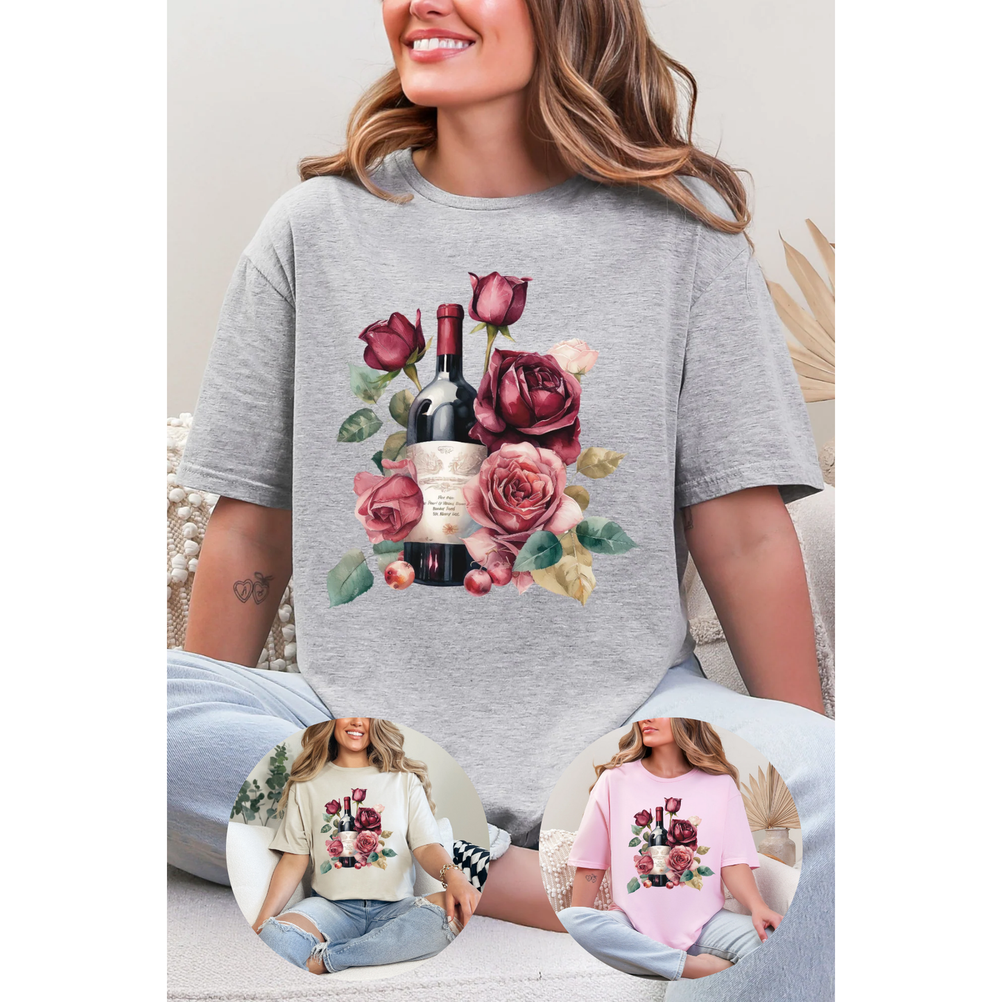 Roses & Wine Graphic Tee