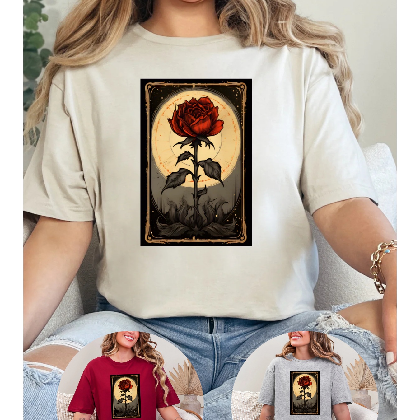 Rose Card Graphic Tee