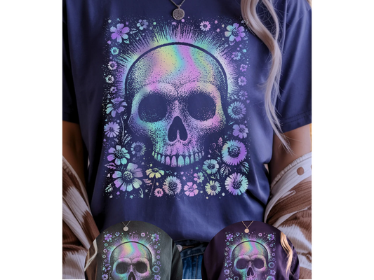 Holographic Skulls Tee Shirt