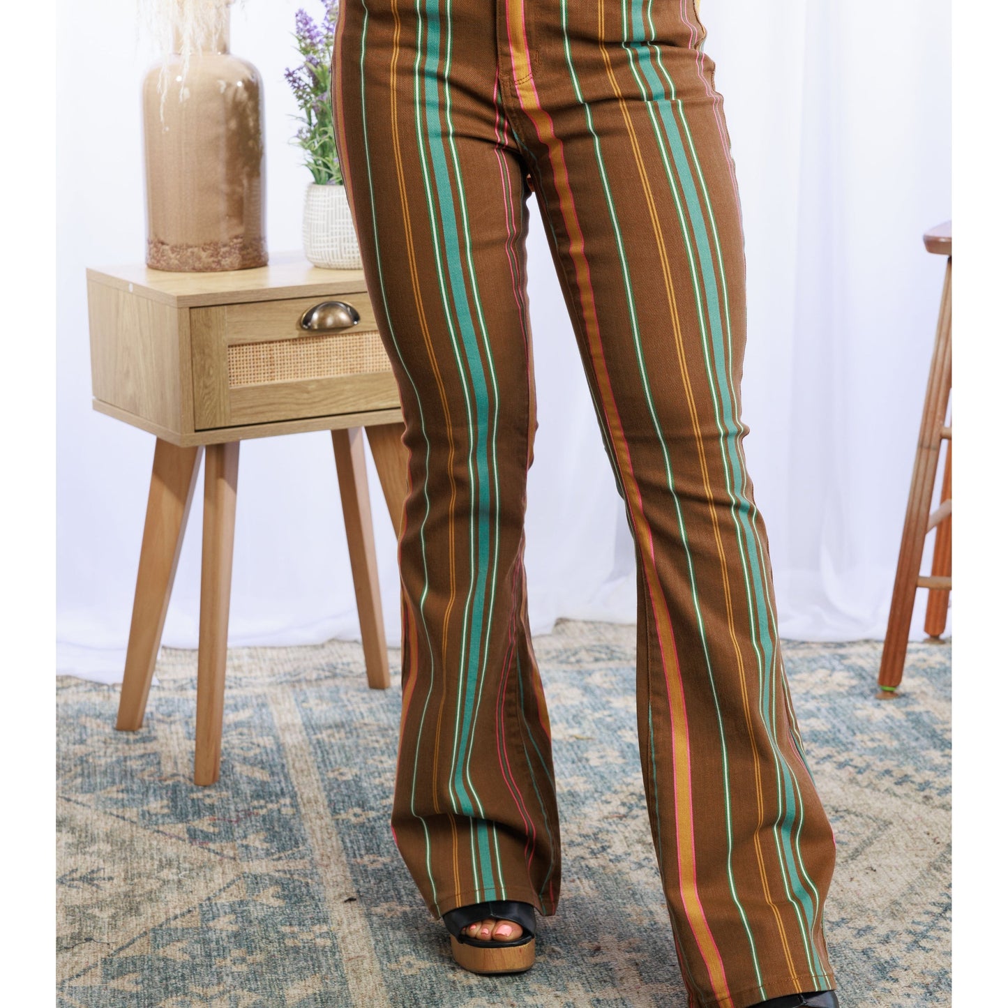 Astrid Judy Blue Striped Flares