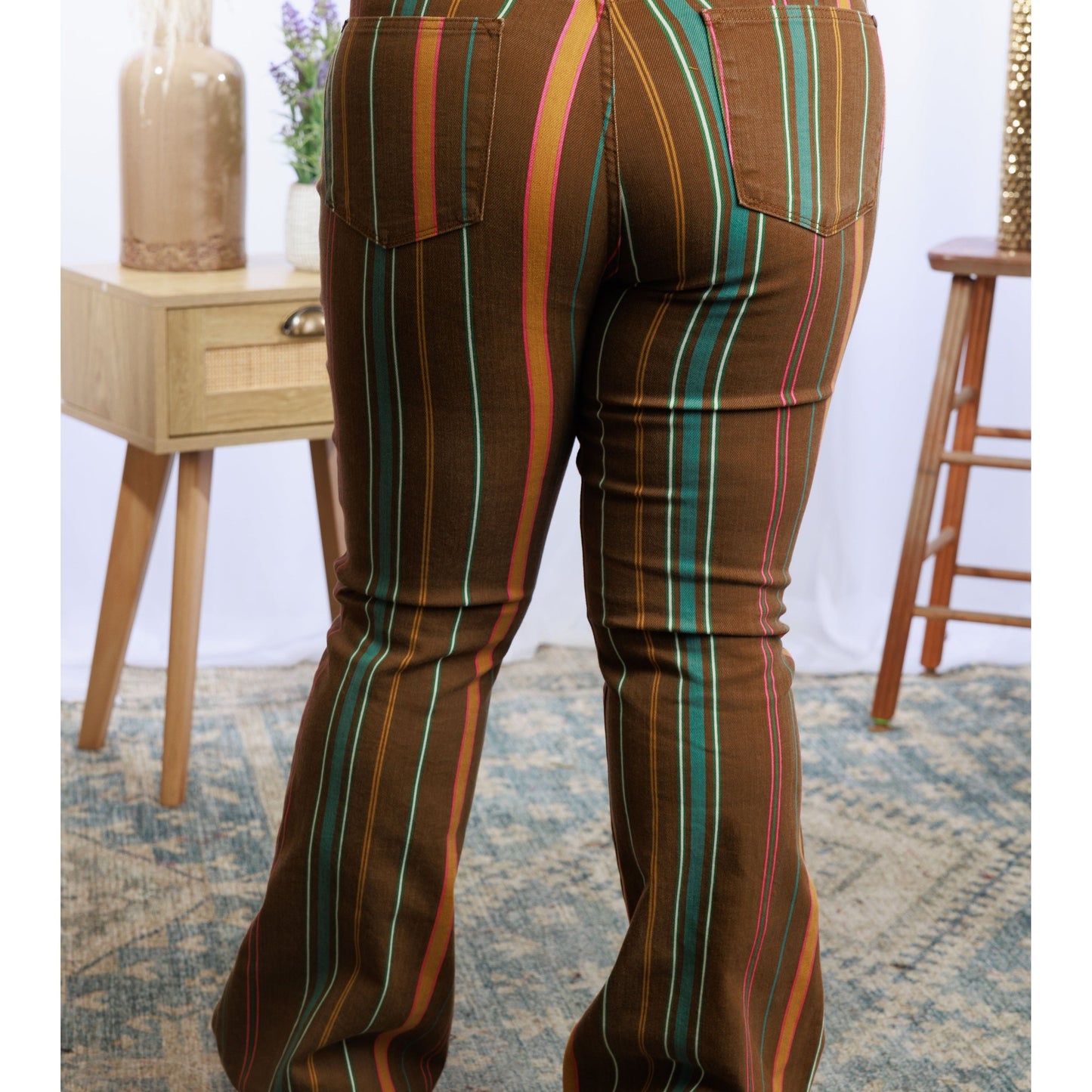 Astrid Judy Blue Striped Flares