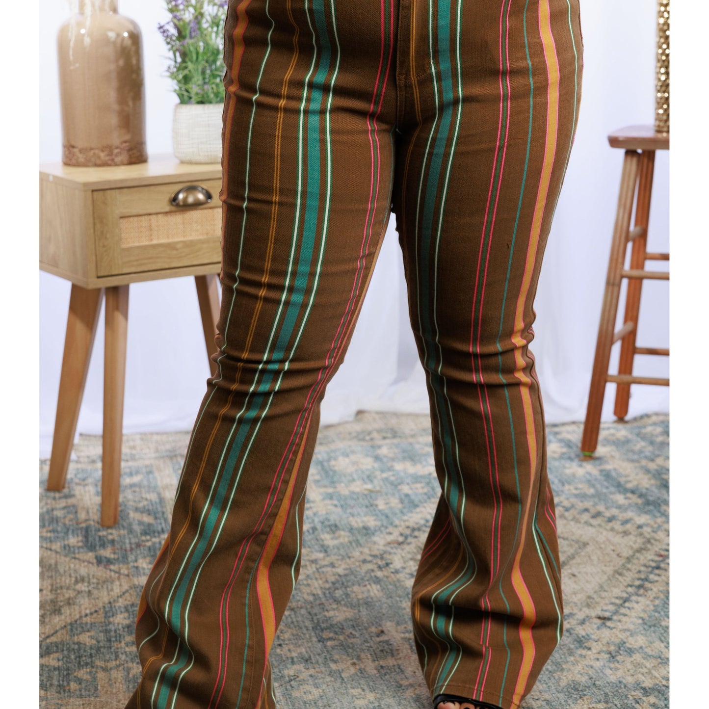 Astrid Judy Blue Striped Flares