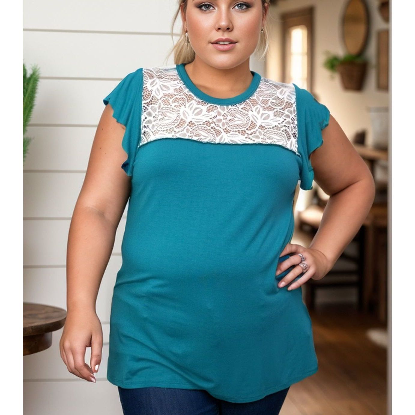 Graced With Lace - Flutter Sleeve