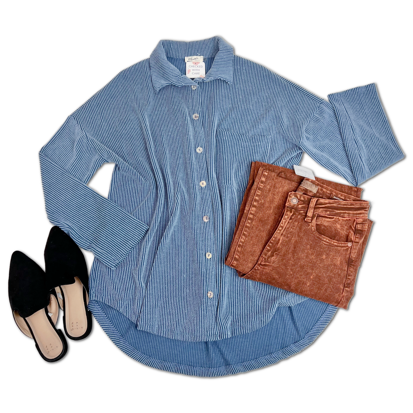 Simply Captivating Button Down - Midnight