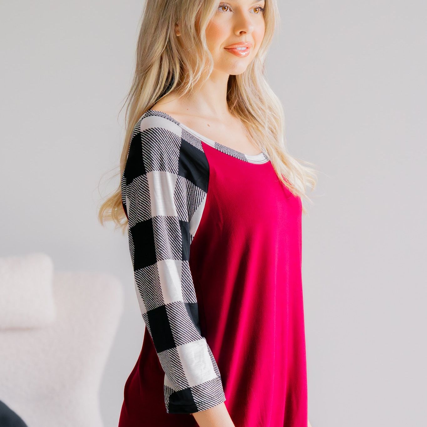 Cardinal Checks Raglan