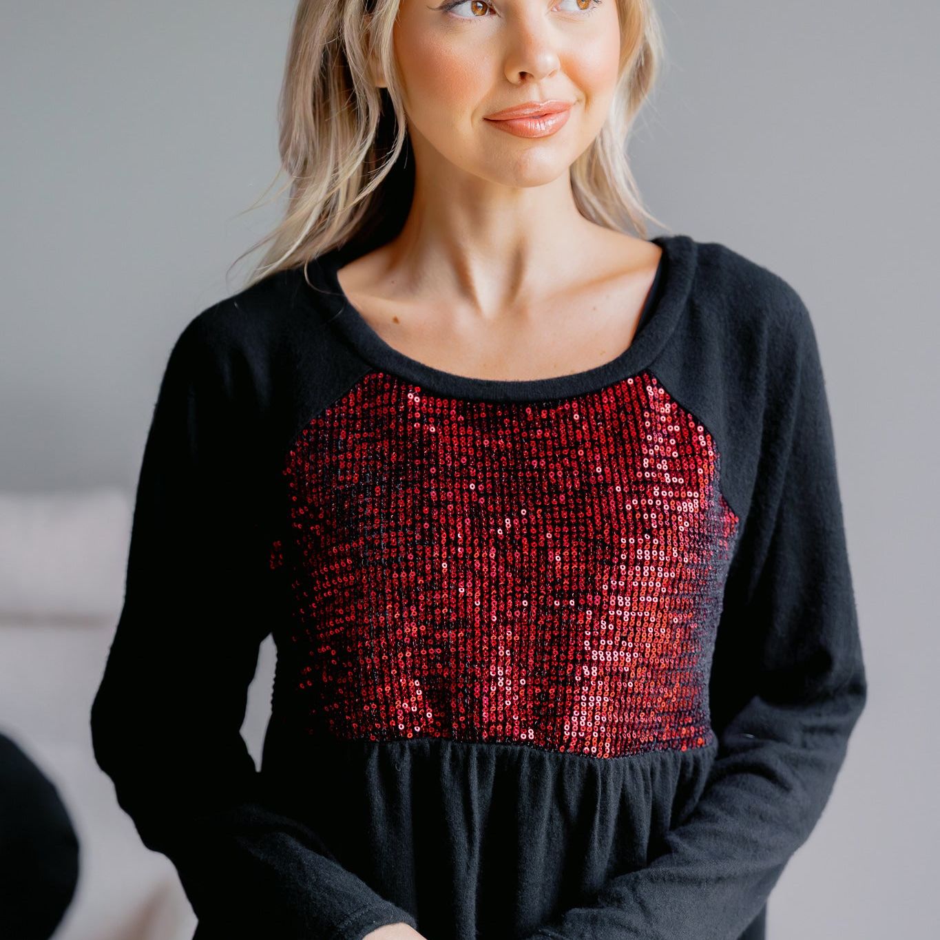 Frosted Berry Sequin Tunic