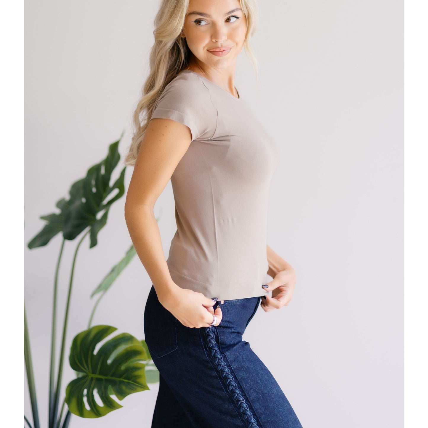 Light Mocha Timeless Basics Top