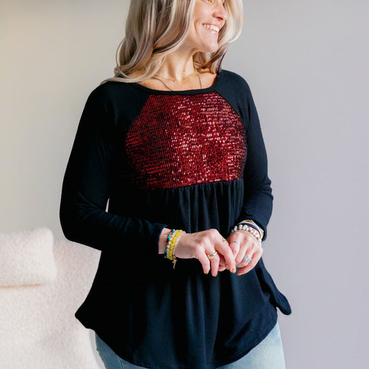 Frosted Berry Sequin Tunic