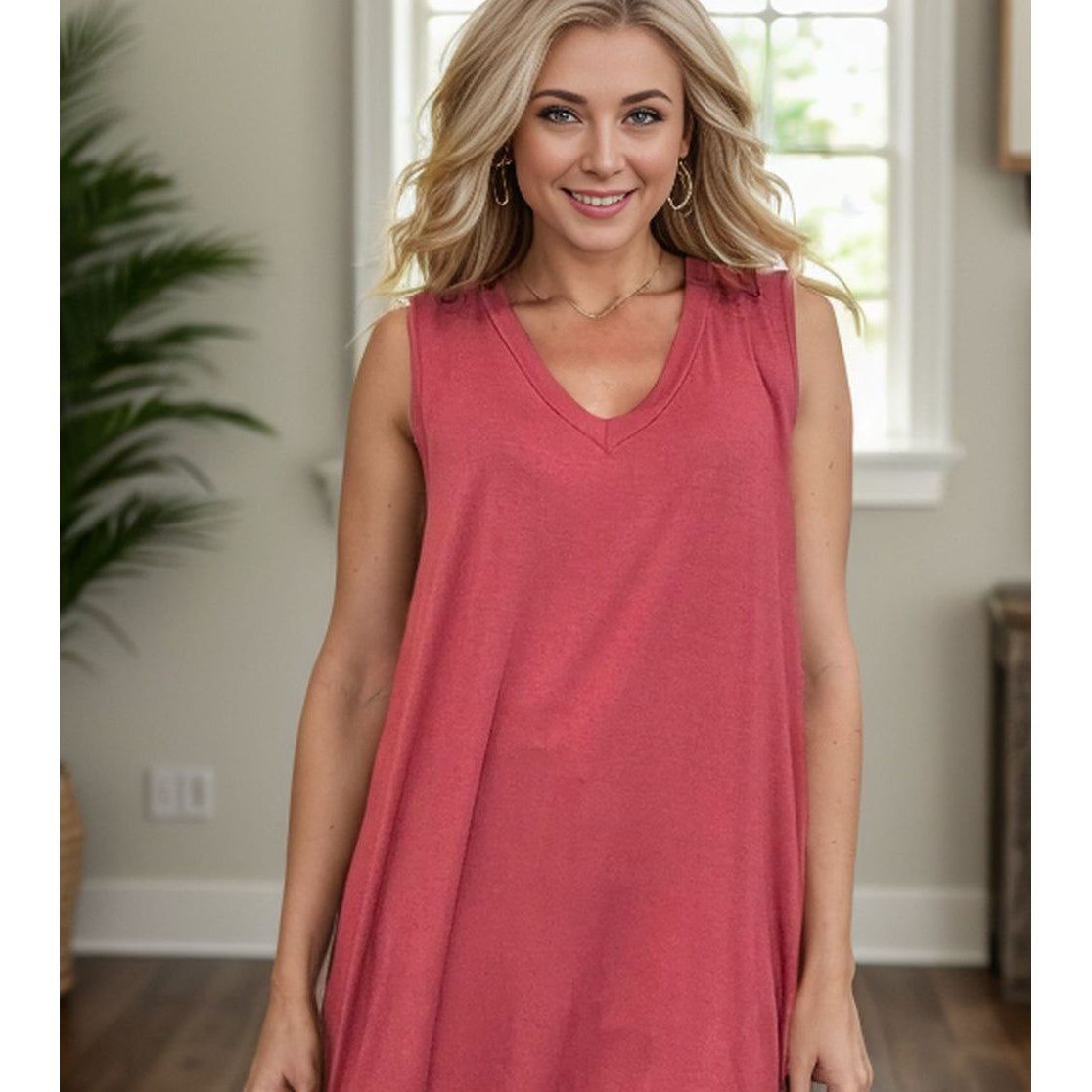 Jasmine - Sleeveless Top Marsala