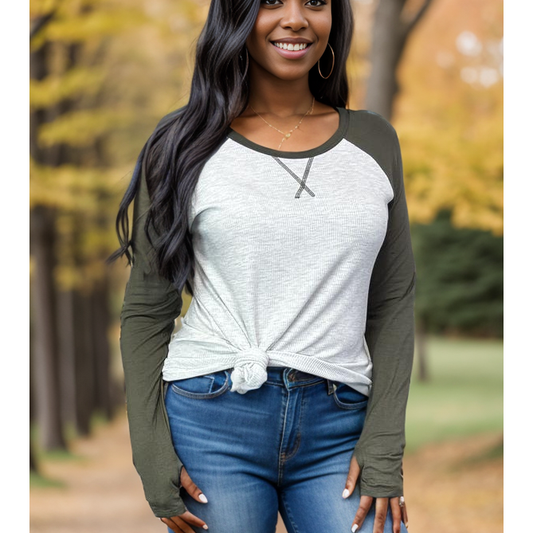 Look At The Time - Thumbhole Raglan