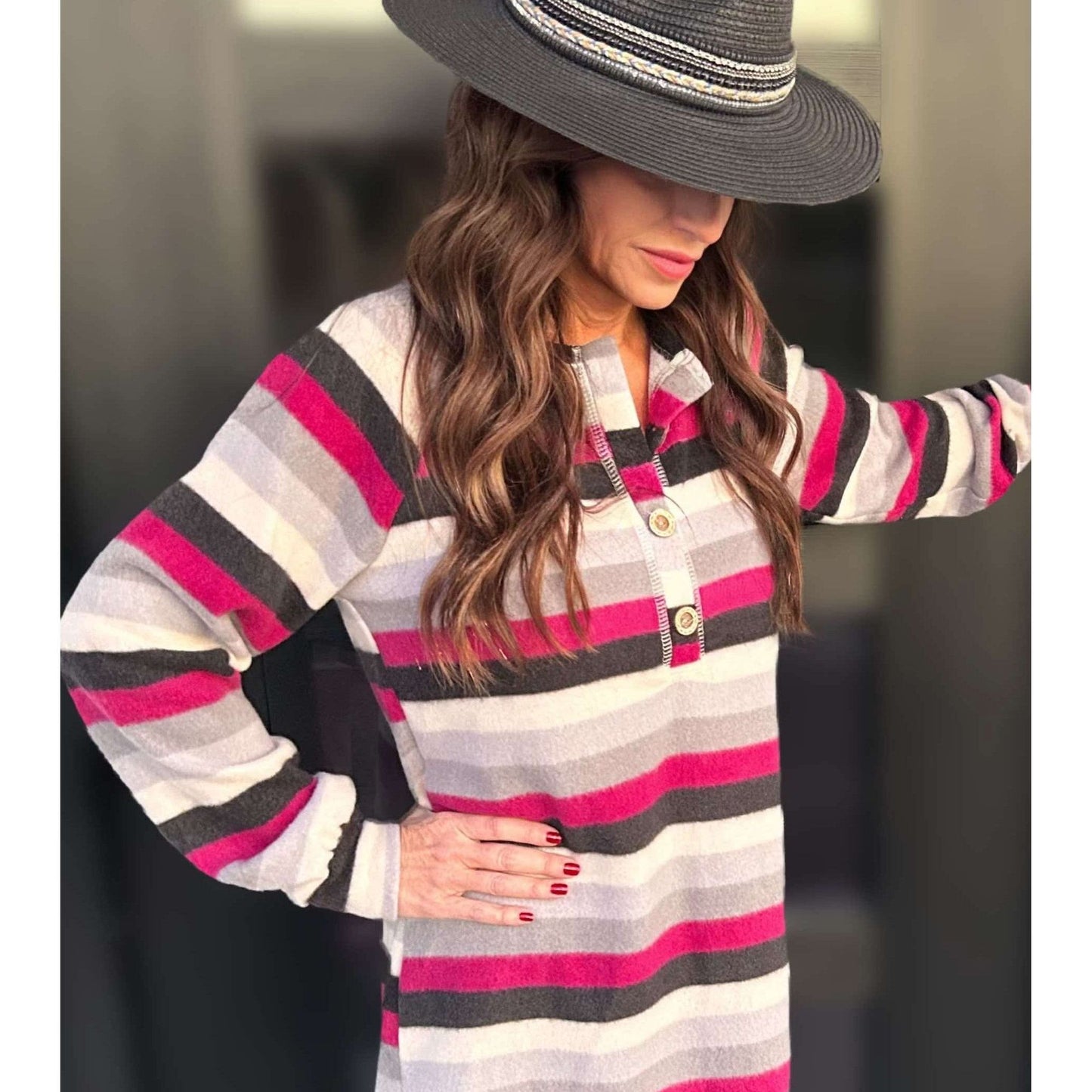 Love Stripes - Fleece Pullover