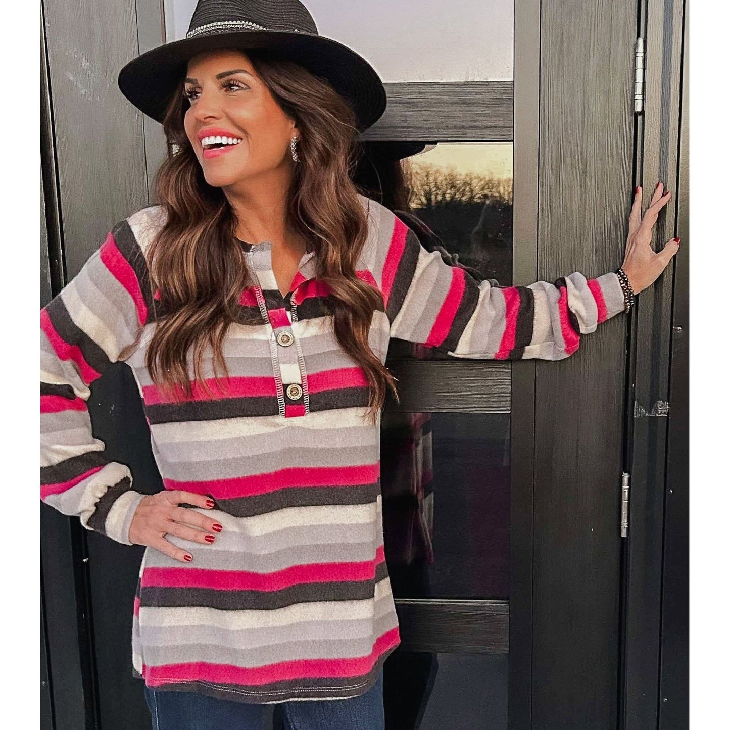 Love Stripes - Fleece Pullover