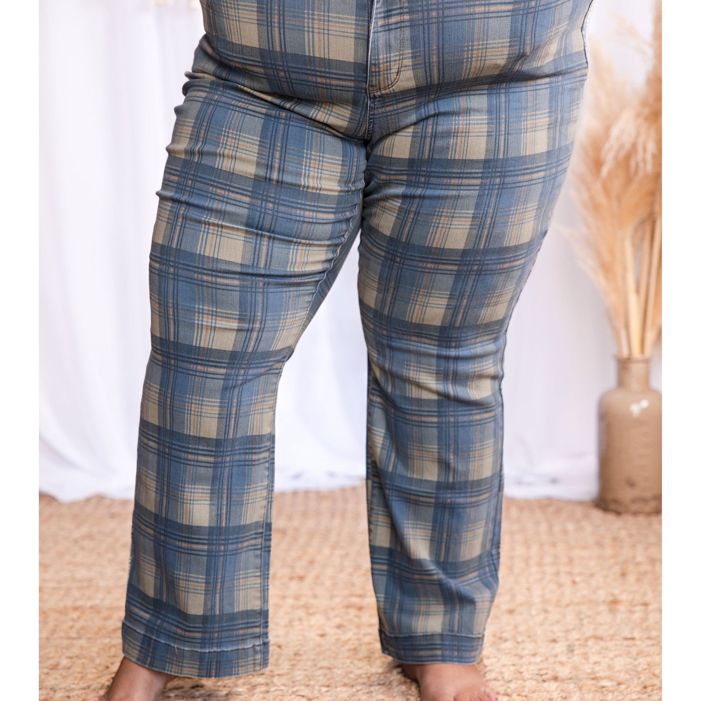 Perfectly Plaid - Judy Blue Straight Leg