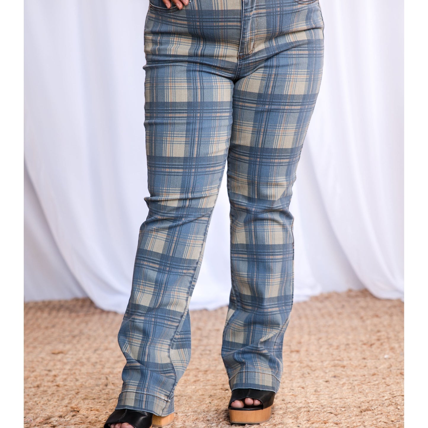 Perfectly Plaid - Judy Blue Straight Leg