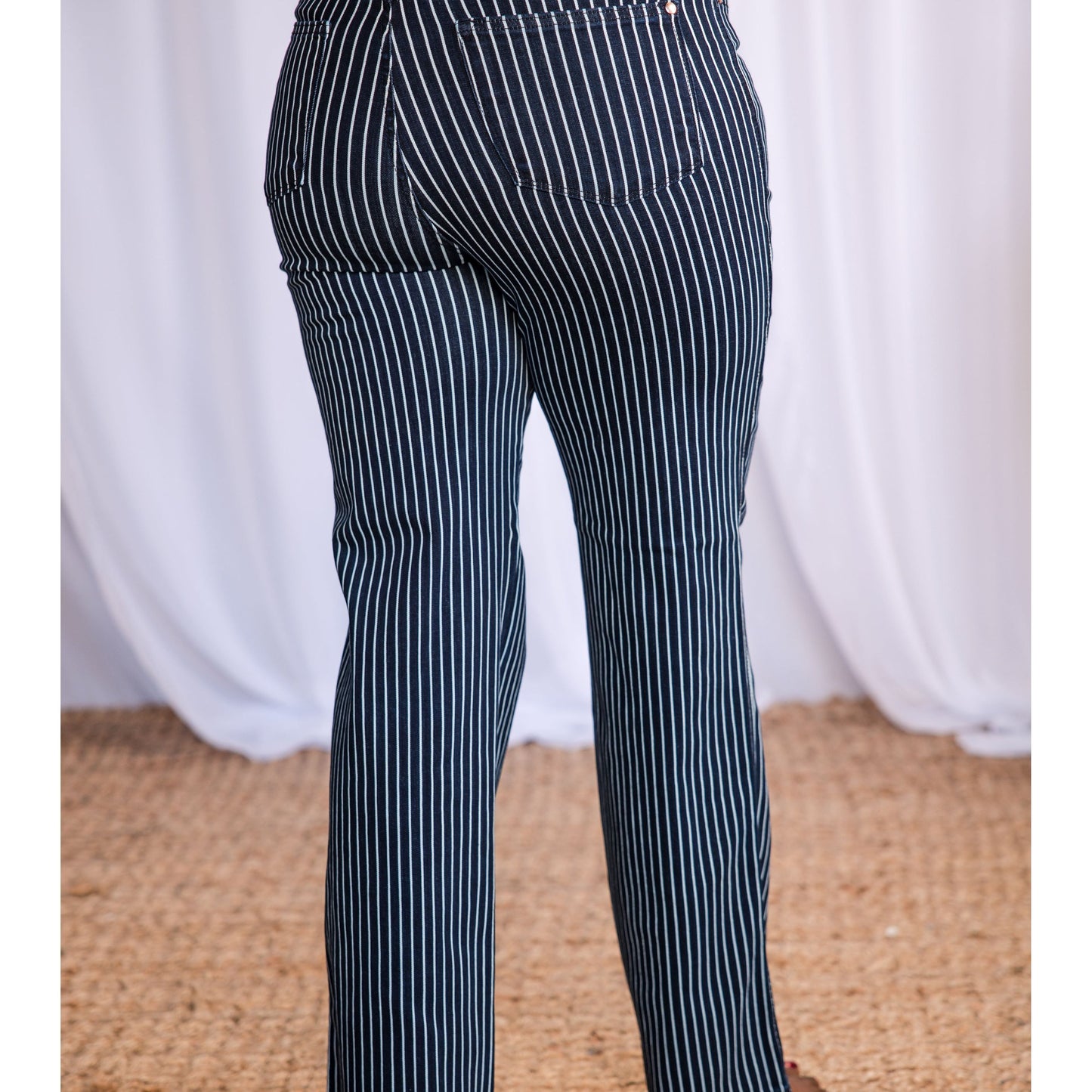 Pinstriped Diva - Tummy Control Judy Blues