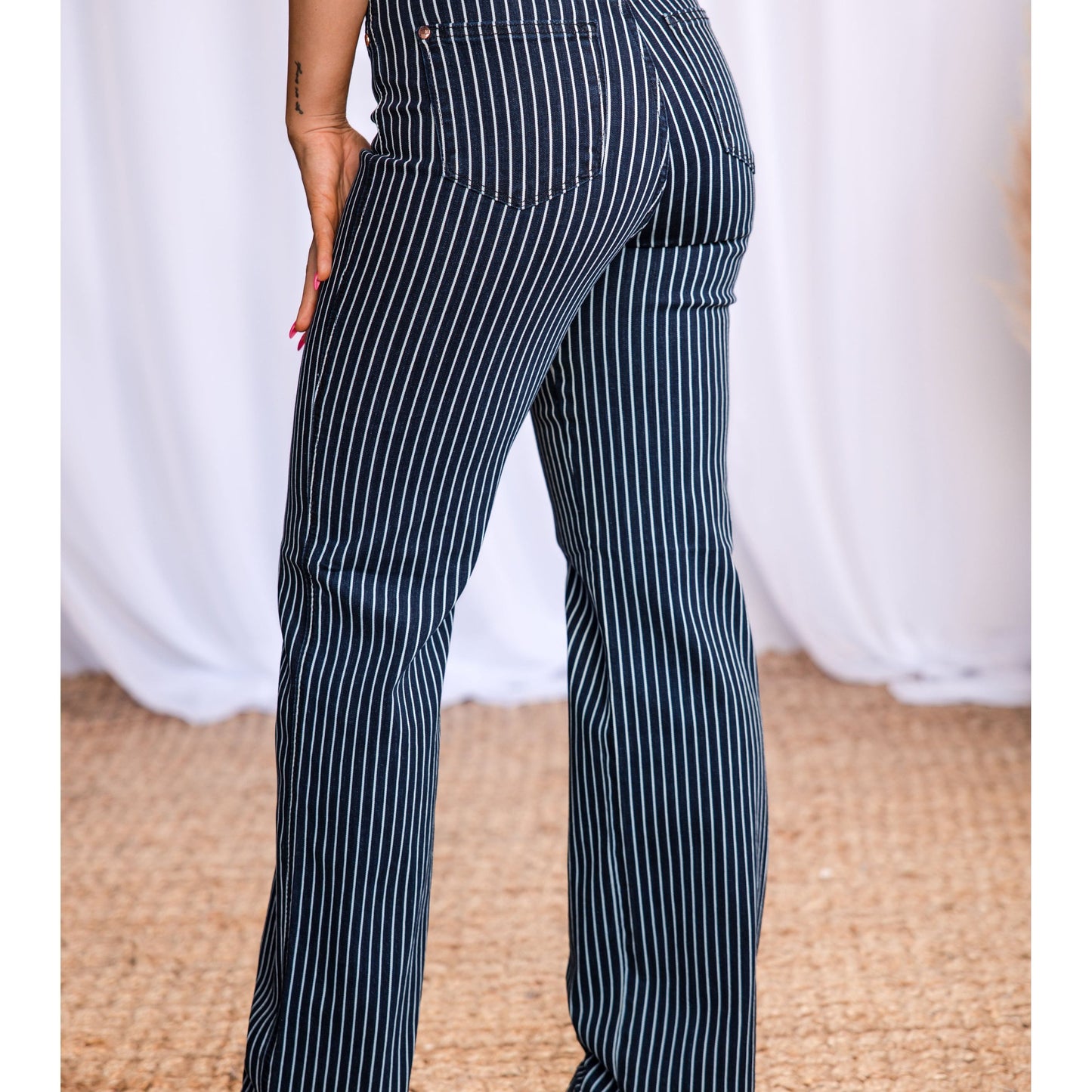 Pinstriped Diva - Tummy Control Judy Blues