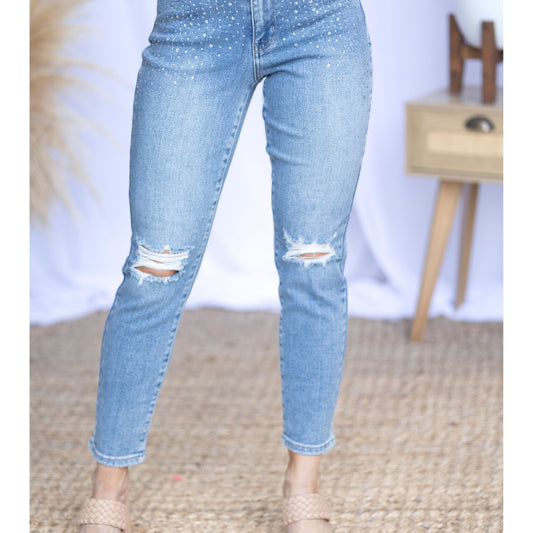 Rhinestone Beauty - Judy Blue Slim Fit