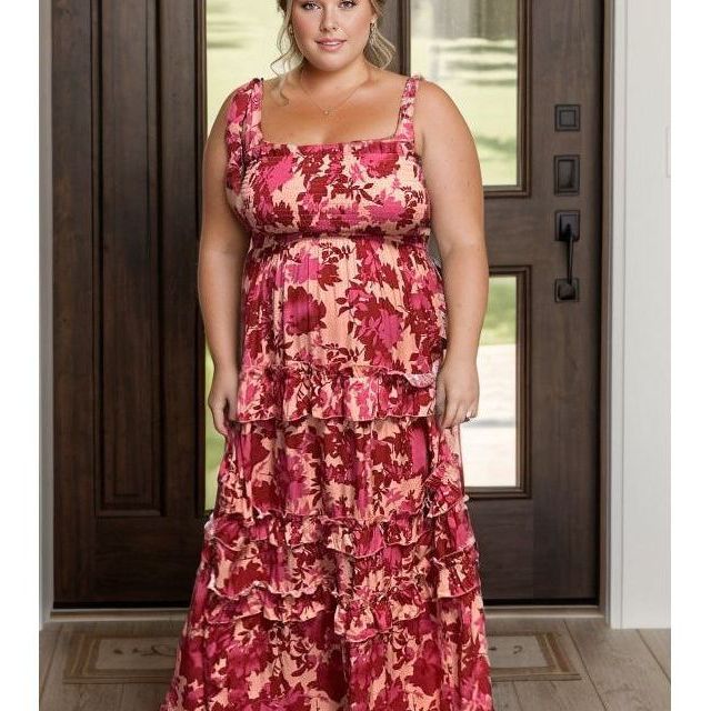 Ruffled Sweetheart - Maxi Dress