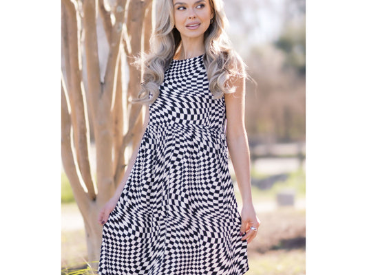 Checkmate Sleeveless Dress