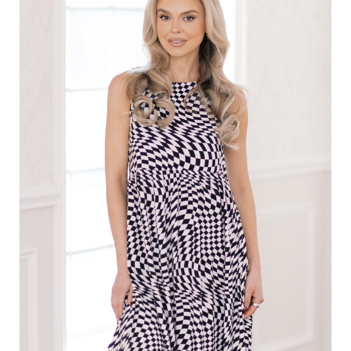Checkmate Sleeveless Dress