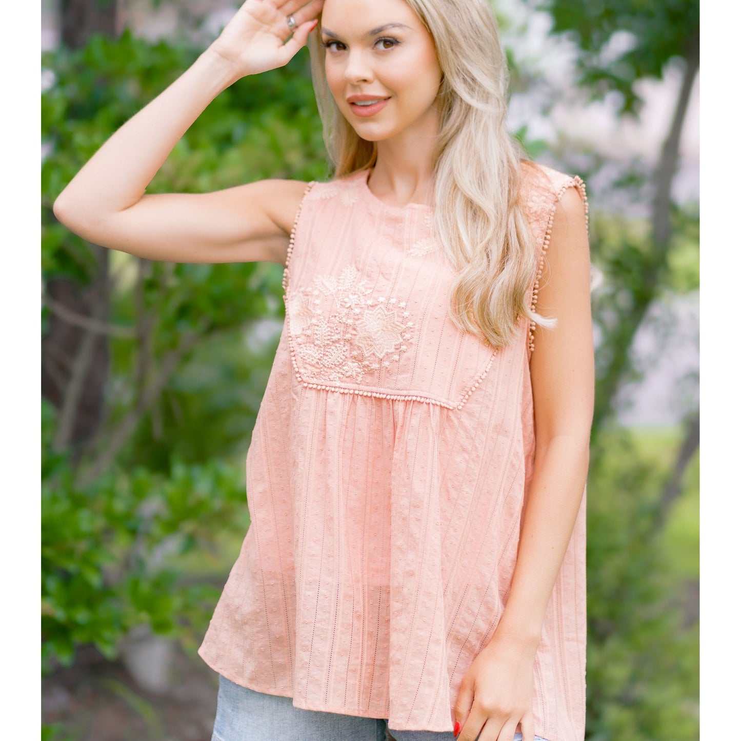 Melon Muse Embroidered Tank