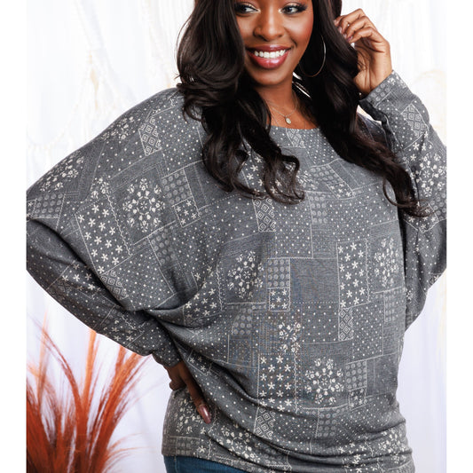 Snowflakes & Patches Dolman