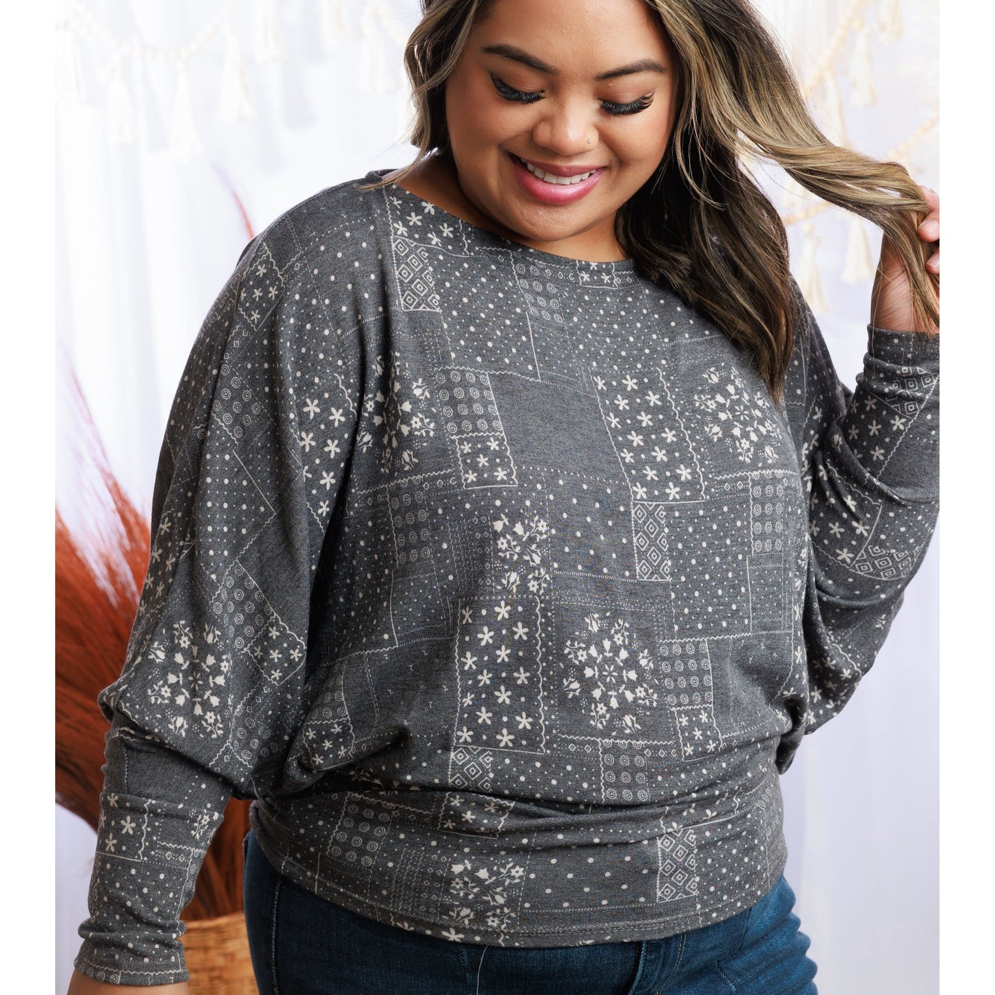 Snowflakes & Patches Dolman