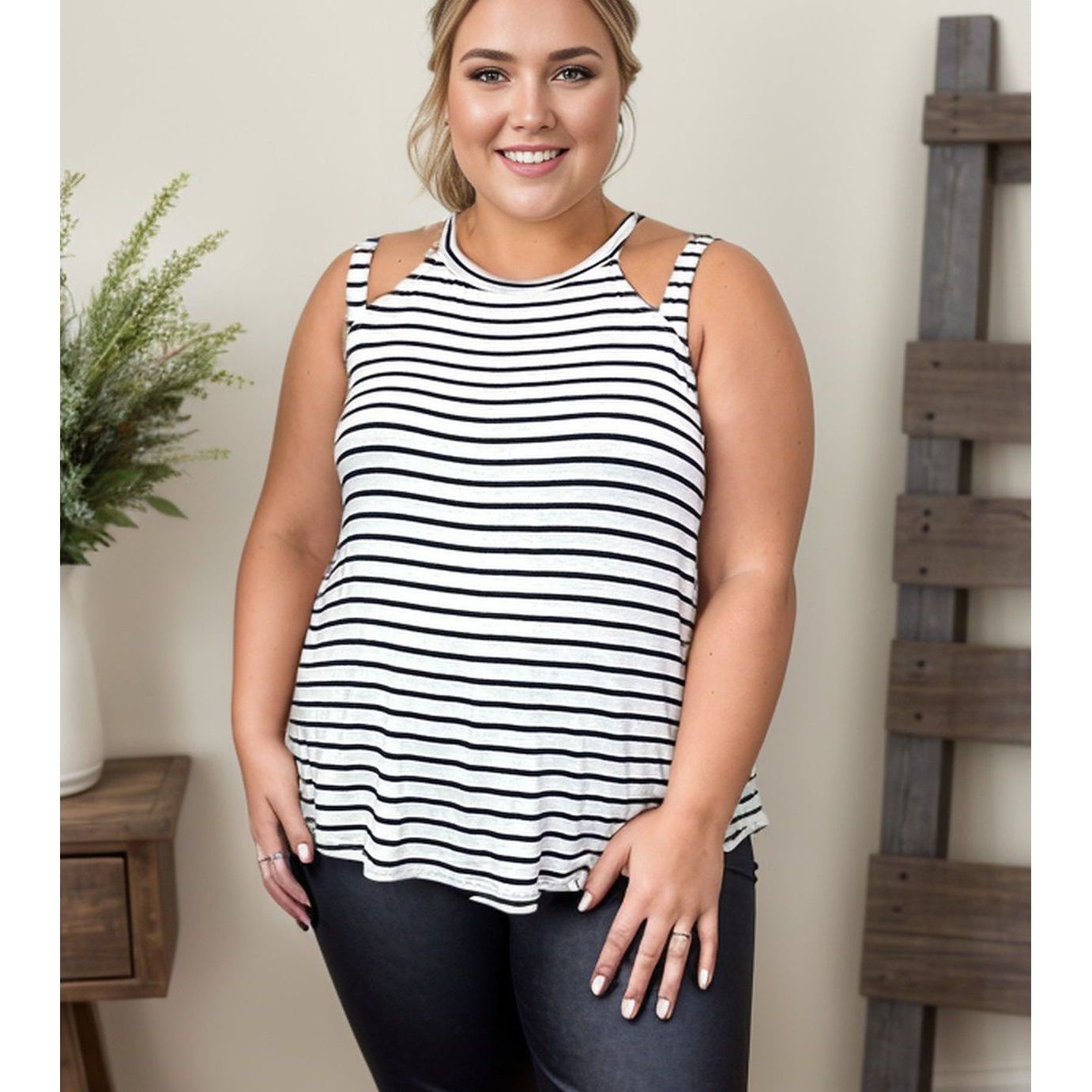Two In One - Striped Tank