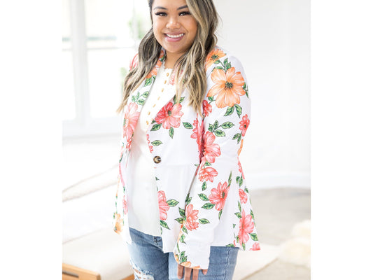 Cheerful Floral Blazer