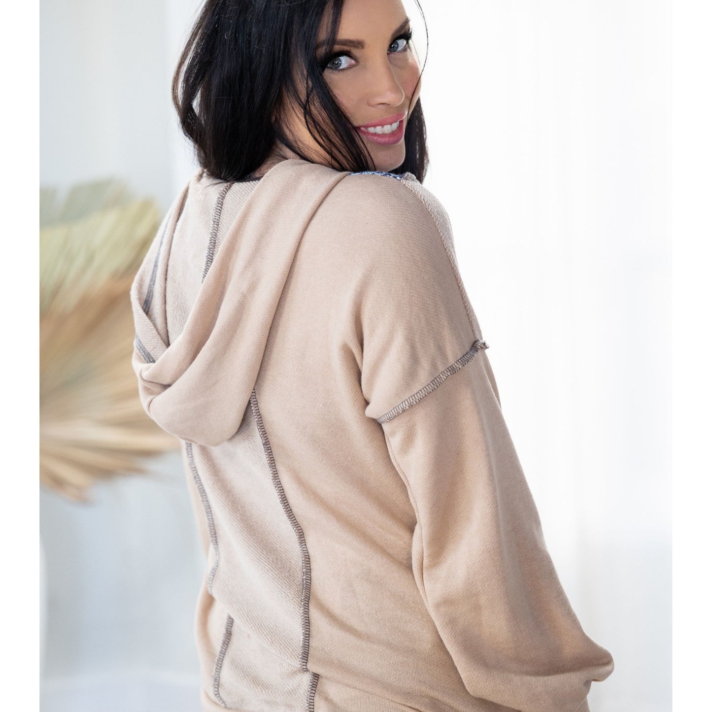 Digital Vibing Taupe Hoodie